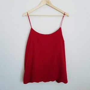 The Limited Red Sleeveless Top Scalloped Hem XL